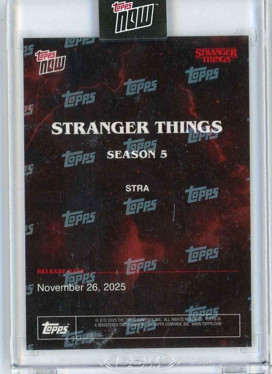 2025 Topps Now Stranger Things #STRA Green /99 Season 5 Cover Art Card