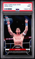 Graded 2025 Topps Now WWE John Cena #25 Wrestling Card PSA 9 Mint