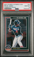 Graded 2021 Panini Stars & Stripes USA Druw Jones #61 Longevity Base Rookie RC Baseball Card PSA 10 Gem Mint