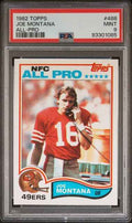 Graded 1982 Topps Joe Montana #488 2nd Year Football Card PSA 9 Mint