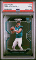Graded 2021 Panini Prizm Trevor Lawrence #331 Rookie RC Football Card PSA 9 Mint