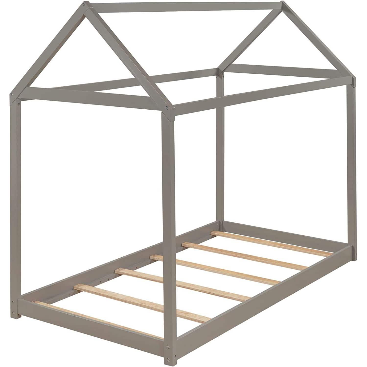 Kids House Bed Frame Twin Floor Bed