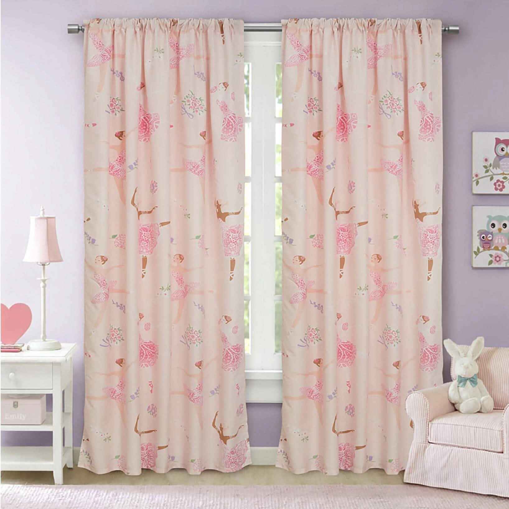 2-Piece Set: Kidz Mix Dancing Ballerinas Window Panel Pair