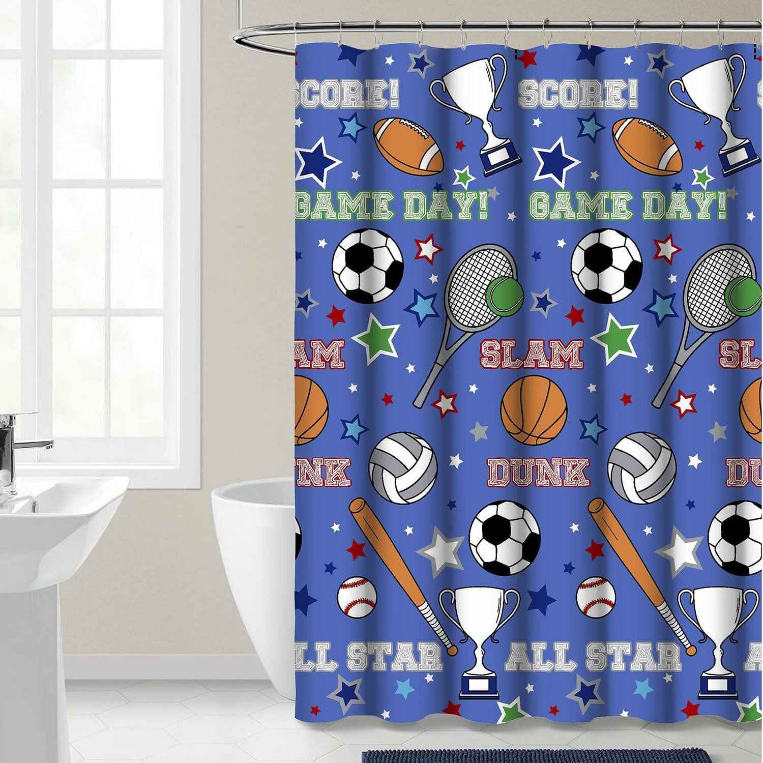 Kidz Mix Game Day Shower Curtain
