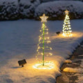 LED Christmas Tree Outdoor Solar Ground Plug Lights