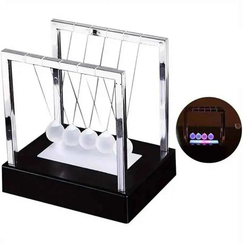 LED Light Up Pendulum Perpetual Fun Science Physics Learning Balance Balls Desk Toys