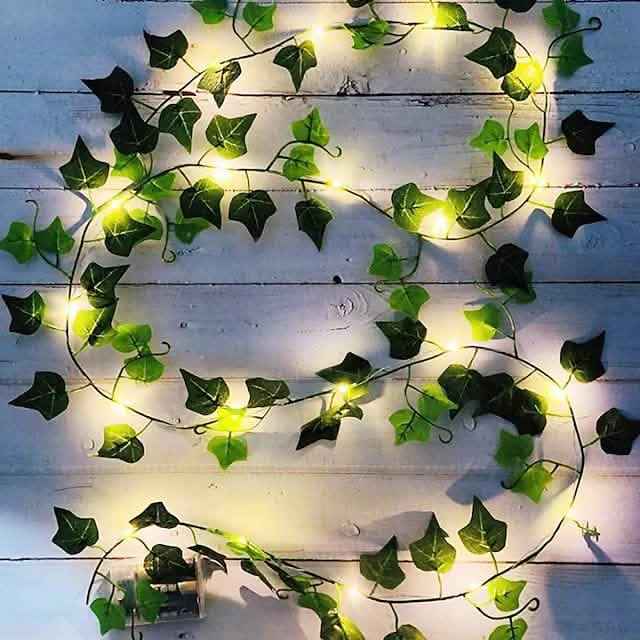LED Solar Ivy Leaf String Light