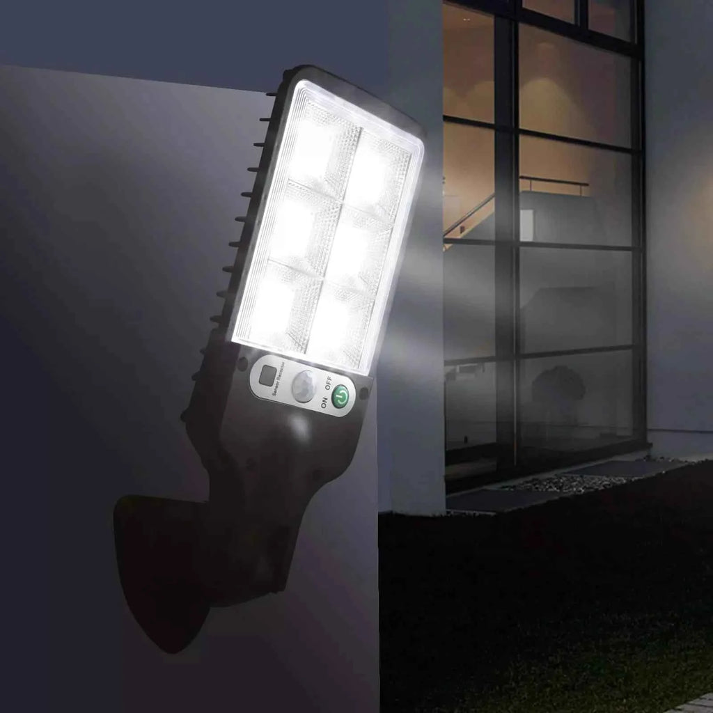 LED Solar Light Motion Sensor 3 Modes Flood Lamp Outdoor Street Wall Yard Garden