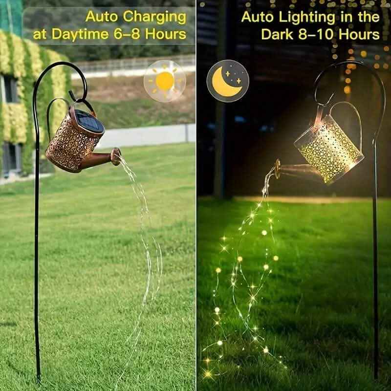 LED Watering Can Fairy Teapot Solar String Lights