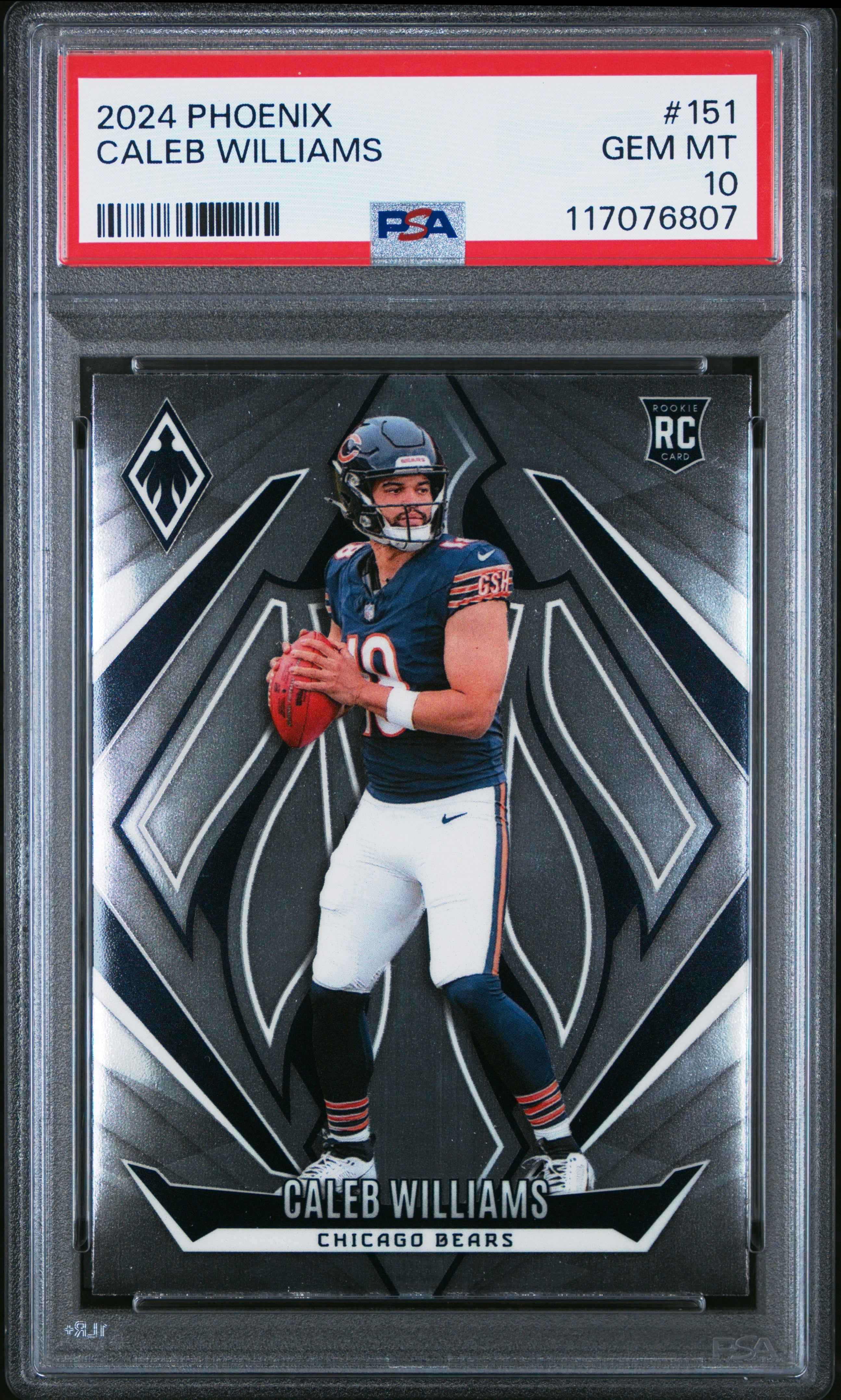 Graded 2024 Panini Phoenix Caleb Williams #151 Rookie RC Football Card PSA 10 Gem Mint