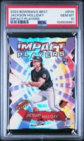 Graded 2024 Topps Bowmans Best Jackson Holliday #IP25 Impact Players Rookie RC Baseball Card PSA 10 Gem Mint