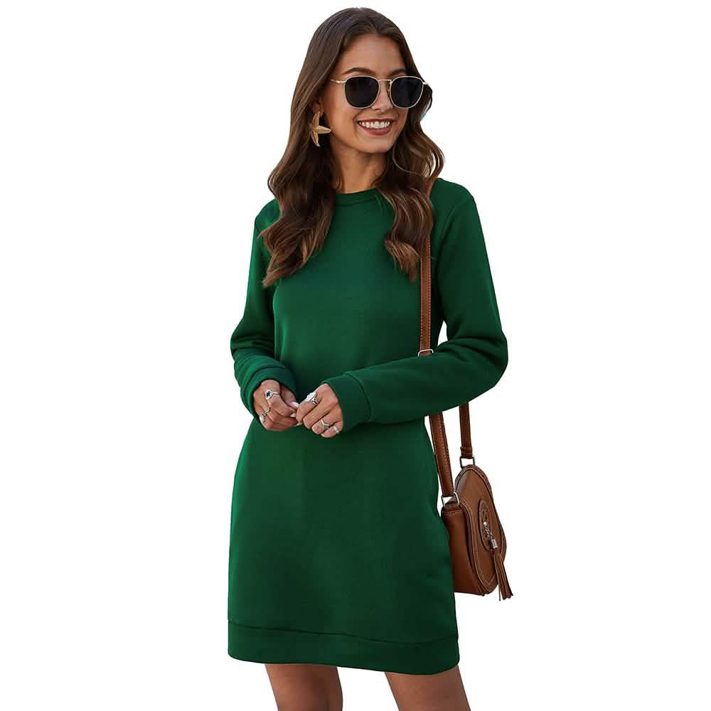 Marble Knit Mini Sweatshirt Dress