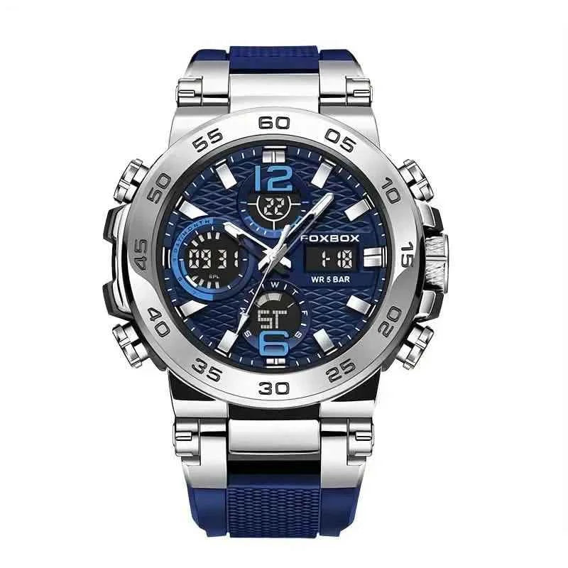 Men Waterproof Dual Display Digital Quartz Watch