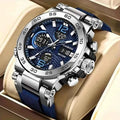 Men Waterproof Dual Display Digital Quartz Watch