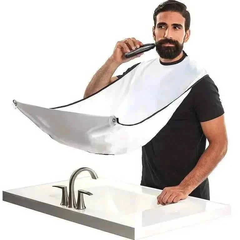 Men's Beard Shaving Apron - Grooming Accessories with Two Suction Cups