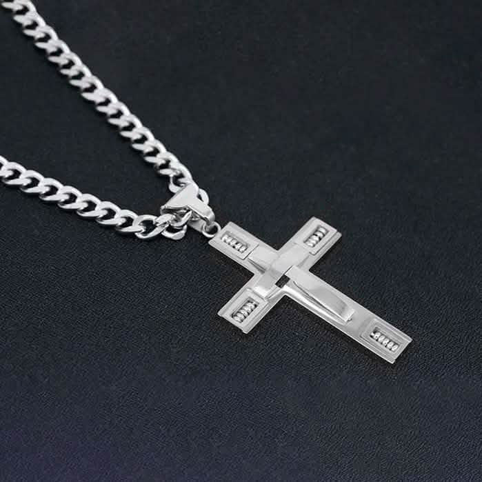 Men's Cross Necklaces in Stainless Steel