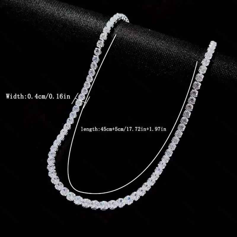 Men's Elegant Diamond Cubic Zirconia Necklace Chain