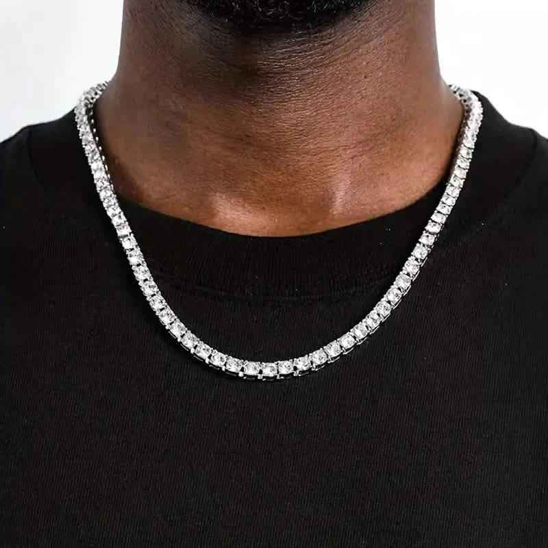 Men's Elegant Diamond Cubic Zirconia Necklace Chain