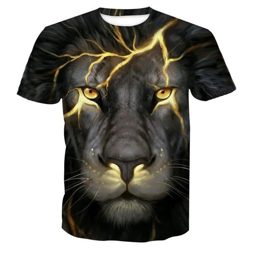 Men's T-Shirt Graphic Animal Plus Size Print Short Sleeve Halloween Tops