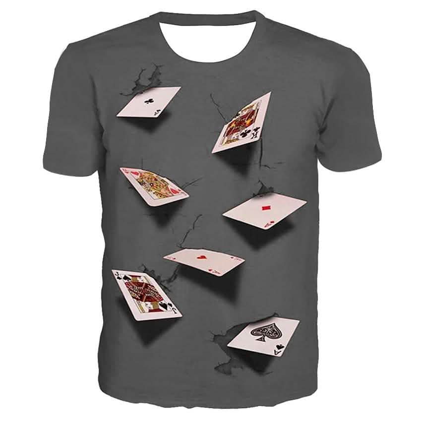 Men's T-Shirt Graphic Simulation Short Sleeve Casual Tops