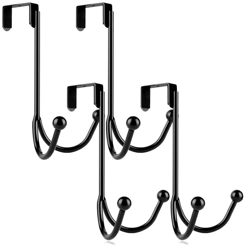 Metal Double Hanging Storage Hooks on Doors