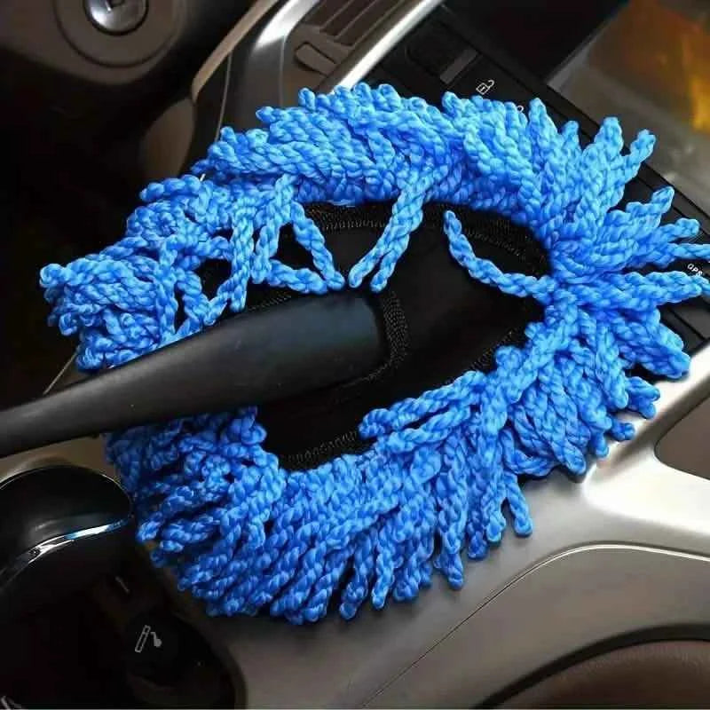 Microfiber Car Duster with Plastic Handle - Interior Cleaning Brush
