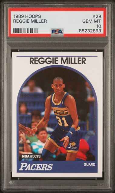Graded 1989 Hoops Reggie Miller #29 2nd Year Basketball Card PSA 10 Gem Mint