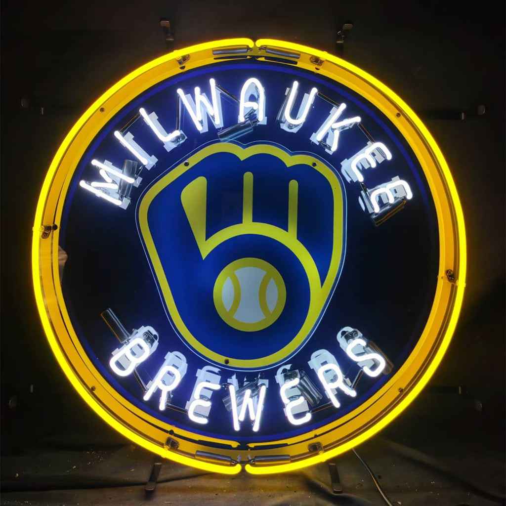 Milwaukee Brewers Logo Neon Signs Light