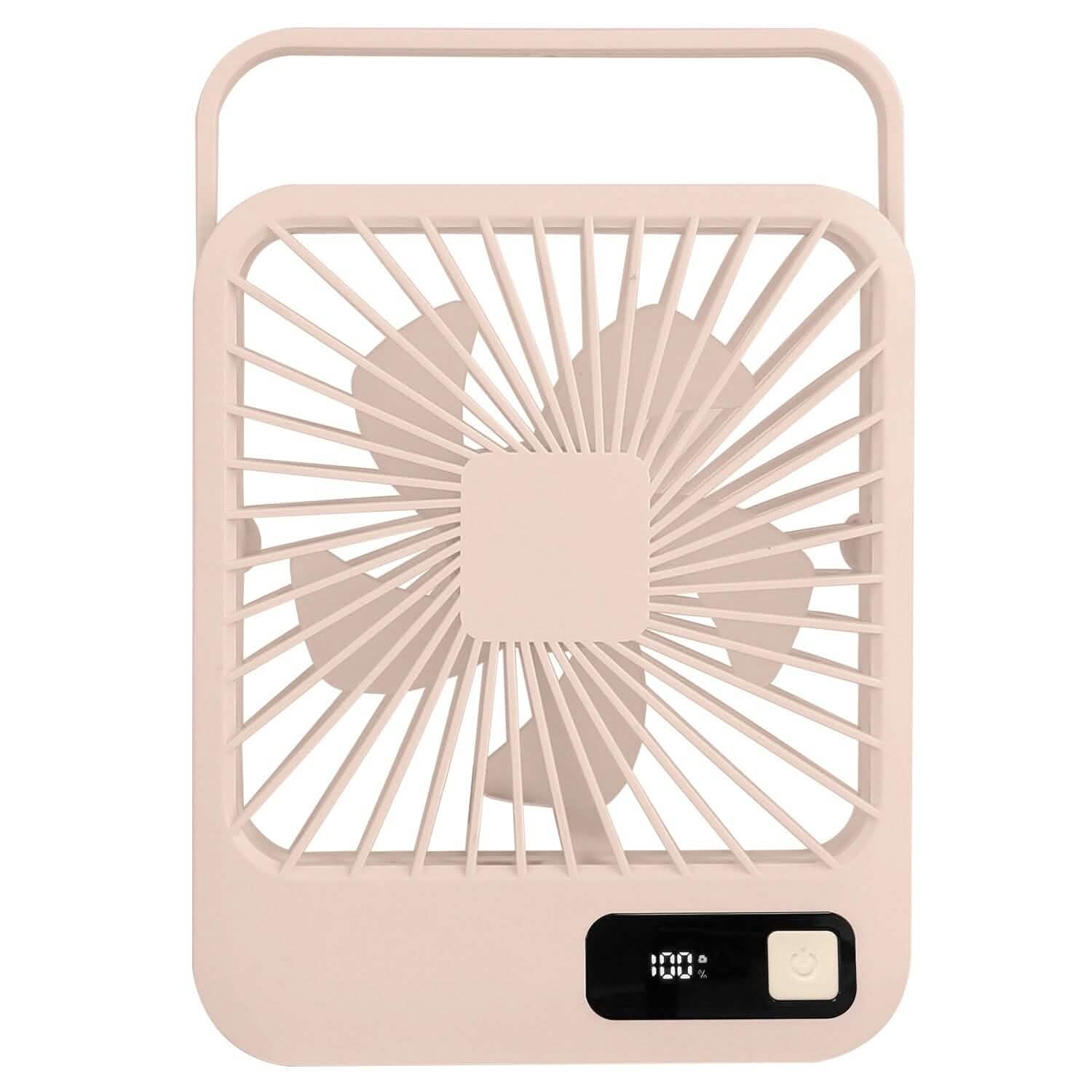 Mini Desktop Cooling Fan Rechargeable Battery Powered with LCD Display