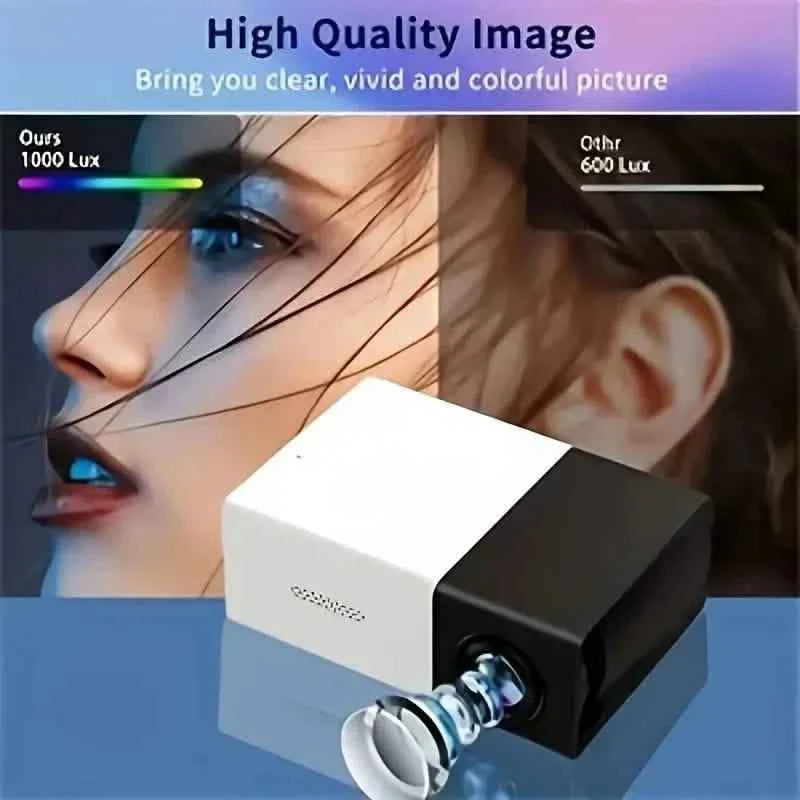 Mini Portable High-Definition Movie Projector Bright 3000+ Lumen HD LED Light Source With USB
