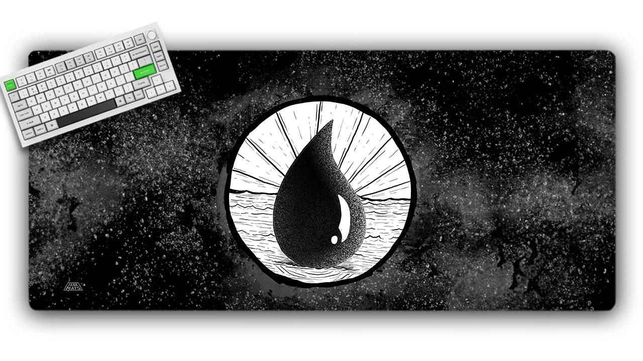 Mono Blue BW Gaming Mat