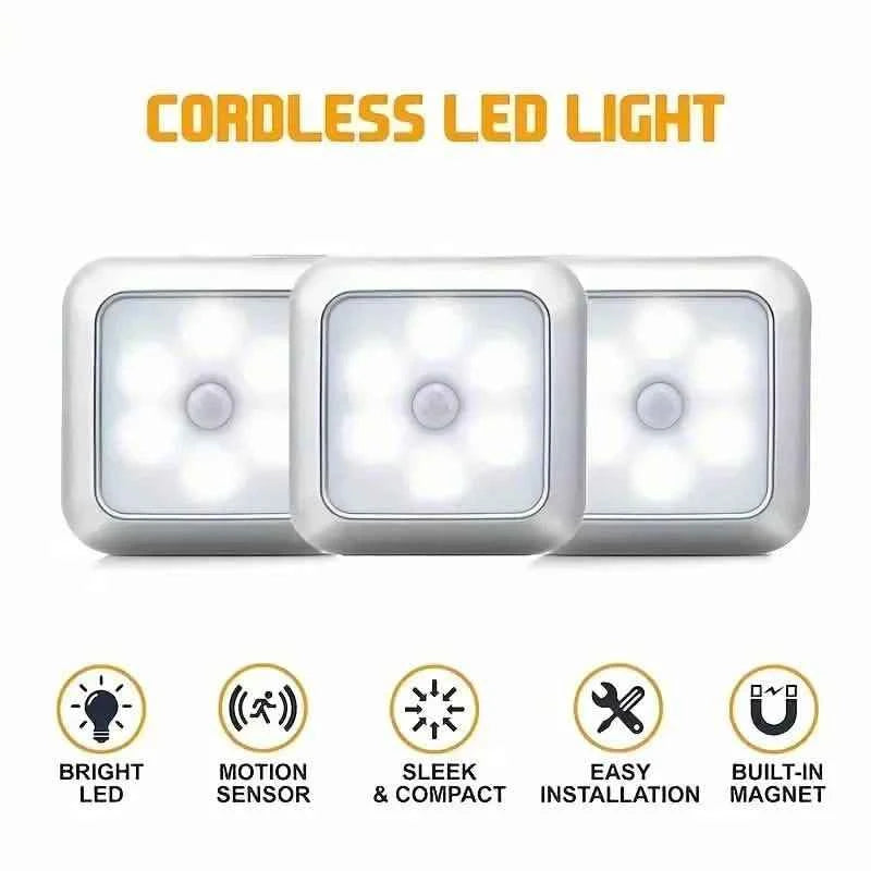 Motion Sensor Night Light, 6 LED Wall Lamp