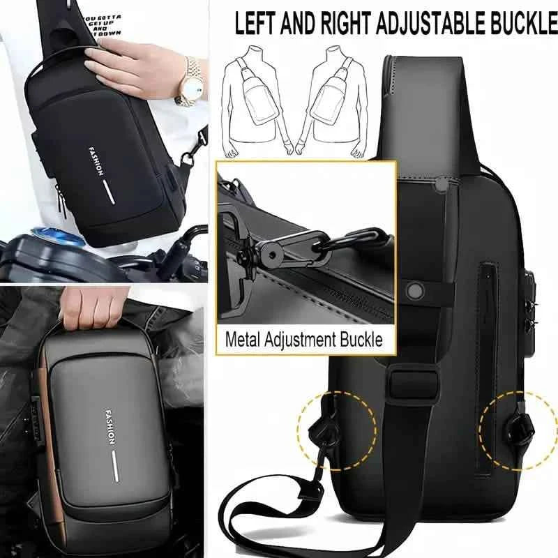 Multi-functional Trendy Sling Bag with Password Lock