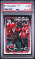 Graded 2024 Topps Spotlight Elly De La Cruz #FL2 First Lights Rookie RC Baseball Card PSA 10 Gem Mint