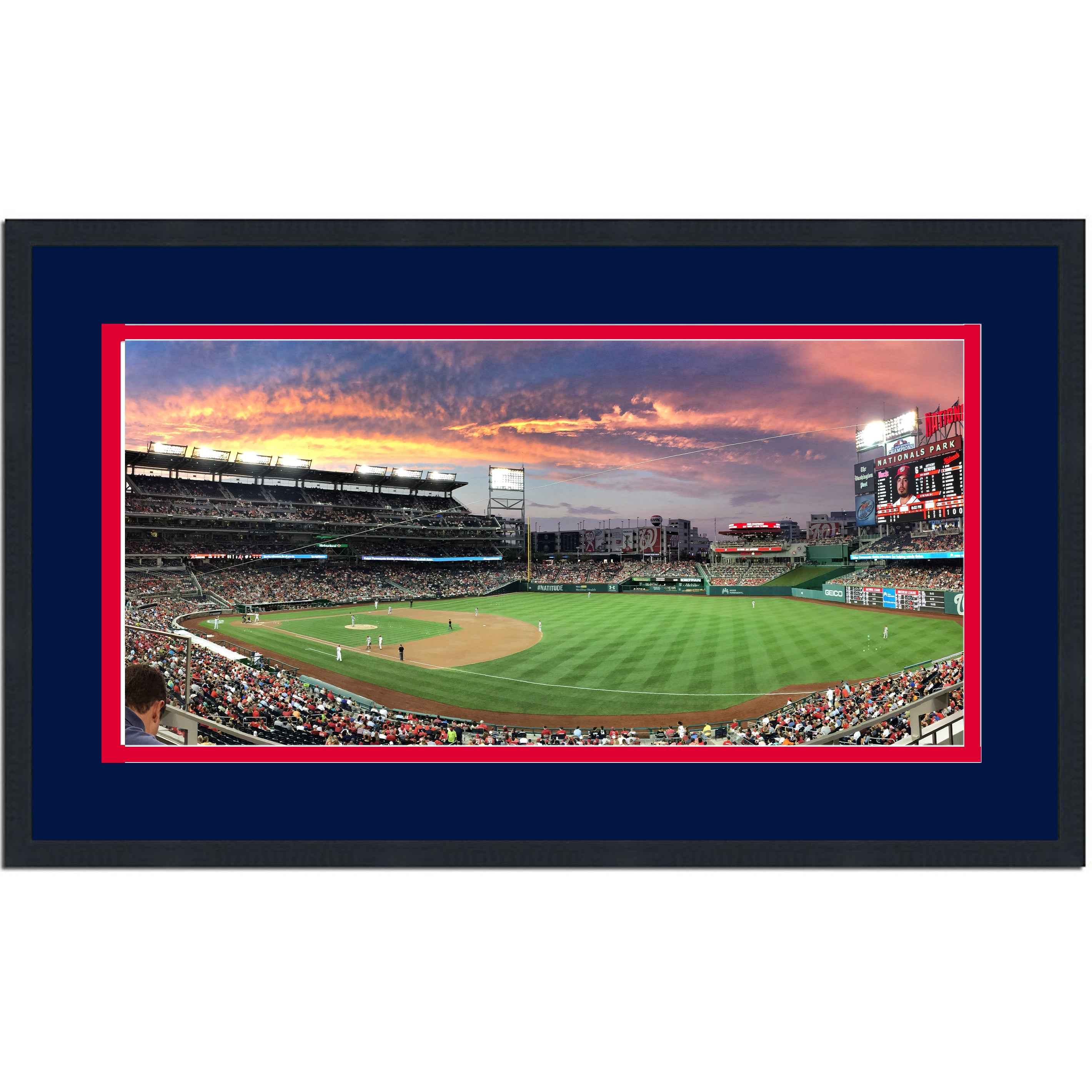 Framed Nationals Park Washington Nationals MLB 16x24 Baseball Photo Professionally Matted