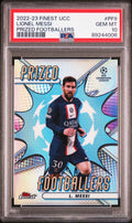 Graded 2022 Topps Finest UCC Lionel Messi #PF9 Prized Footballers Soccer Card PSA 10 Gem Mint