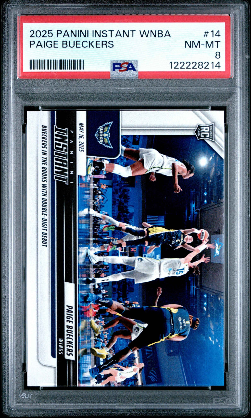 Graded 2025 Panini Instant Paige Bueckers #14 Rookie RC Basketball Card PSA 8 Near Mint