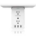 Overtime Outlet Extender with 8 AC and 3 USB Outlets Detachable Shelf Multi-Plug Outlet Extender with Surge Protector