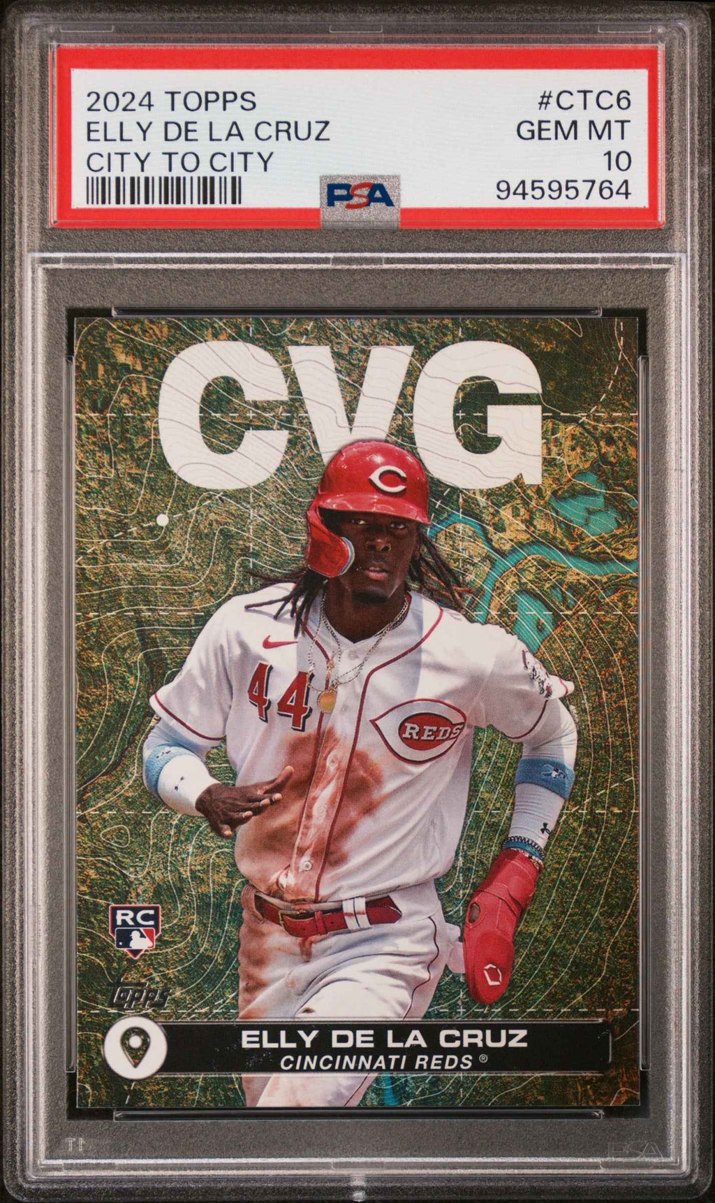 Graded 2024 Topps Elly De La Cruz #CTC6 City to City Rookie RC Baseball Card PSA 10 Gem Mint
