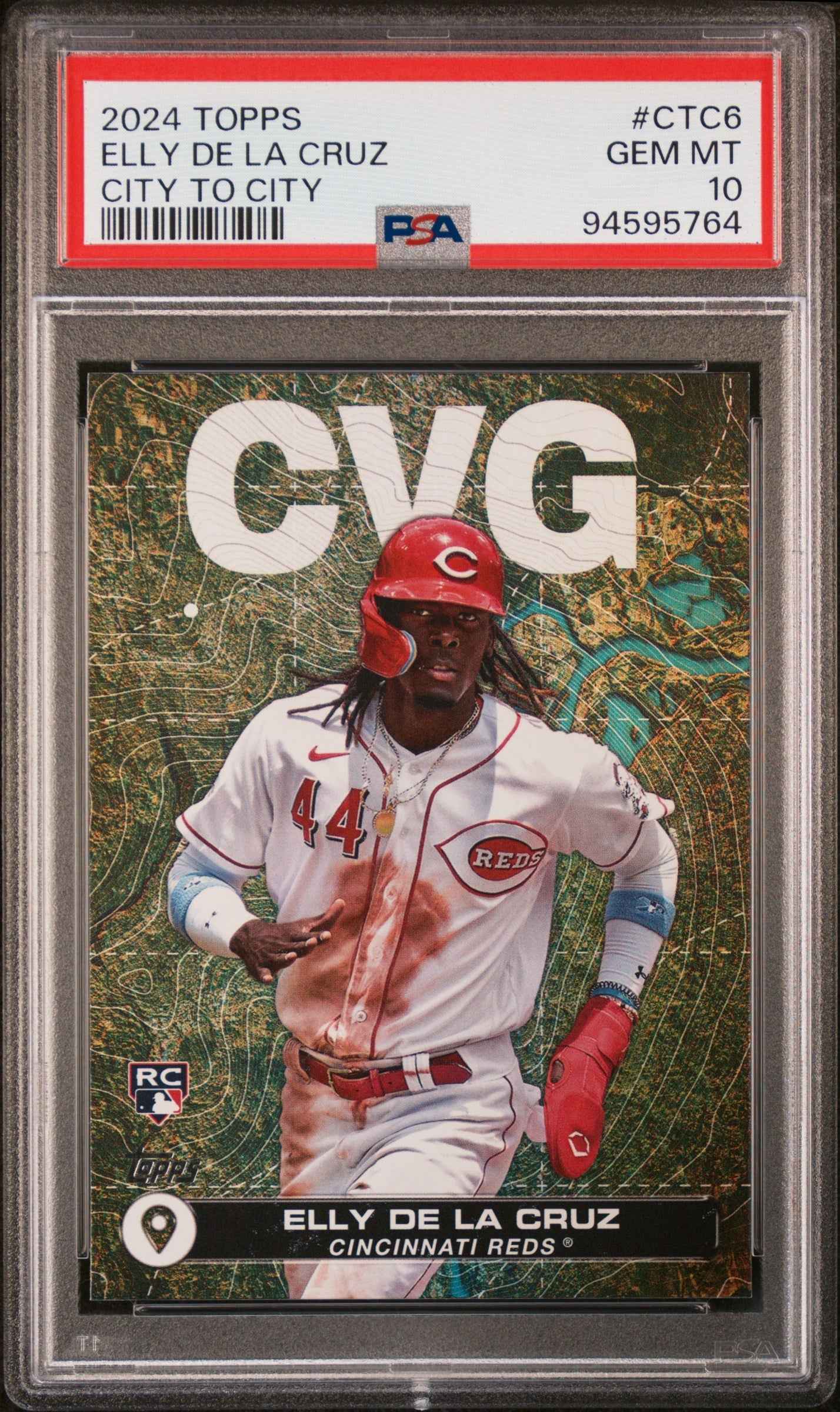 Graded 2024 Topps Elly De La Cruz #CTC6 City to City Rookie RC Baseball Card PSA 10 Gem Mint