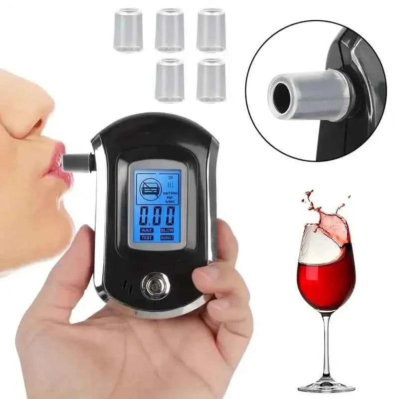 Police-Grade Breathalyzer with LCD Display - AT6000 Alcohol Tester