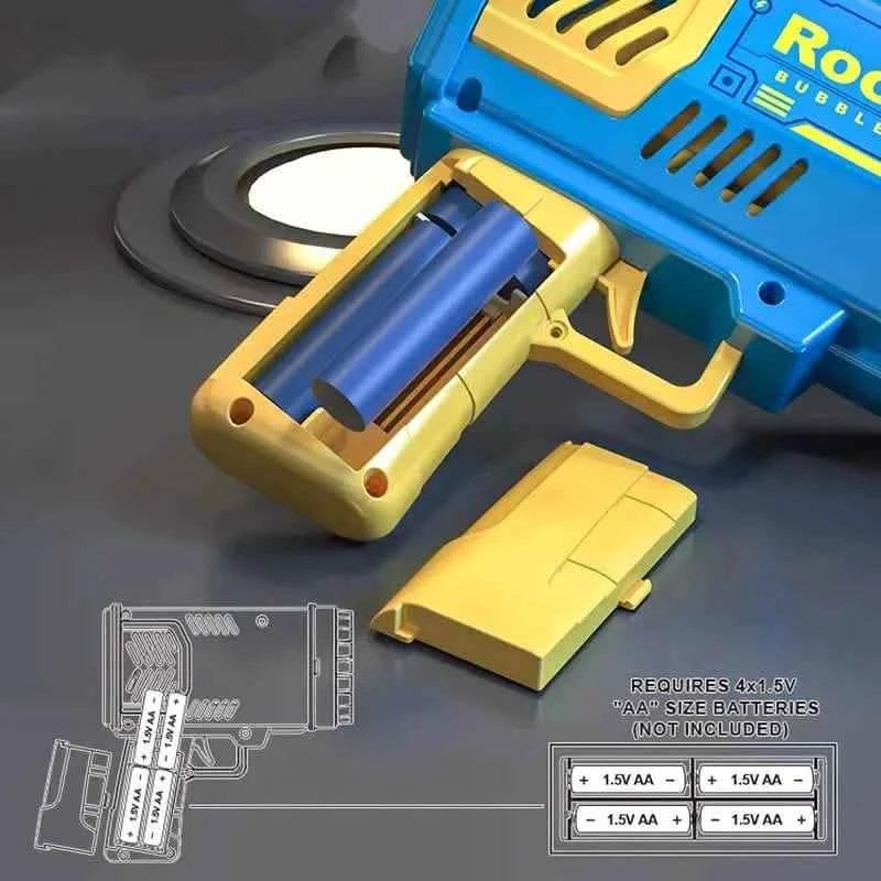 Portable Handheld Automatic Electric 40 Holes Rocket Launcher Bubble Gun with LED Light