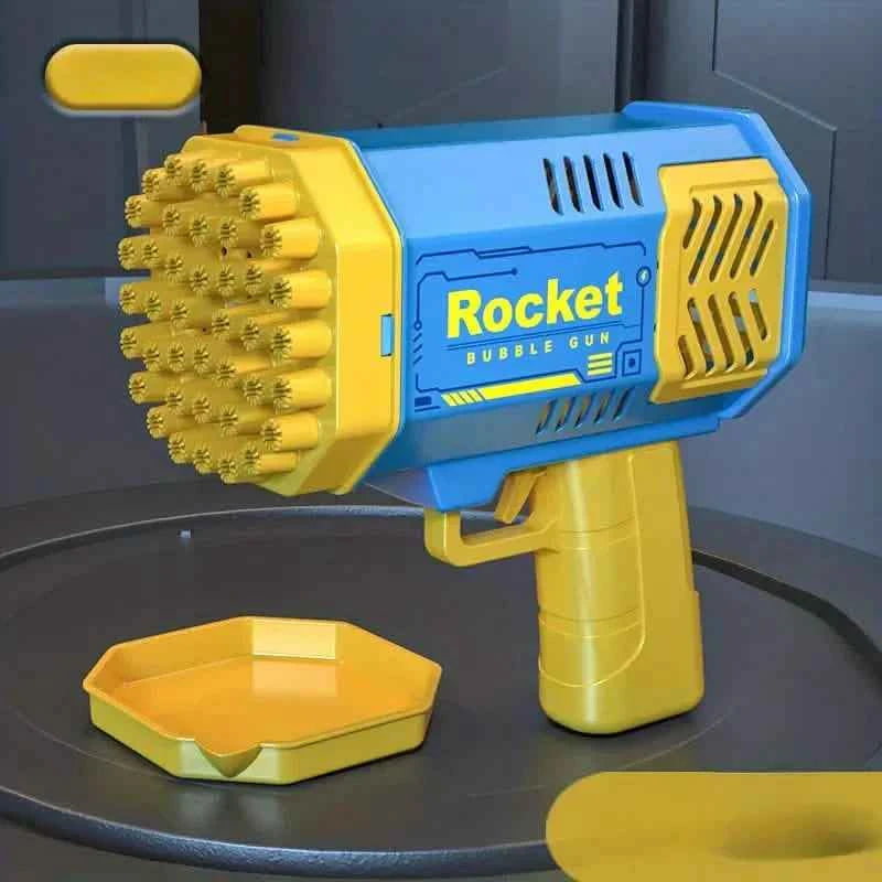 Portable Handheld Automatic Electric 40 Holes Rocket Launcher Bubble Gun with LED Light