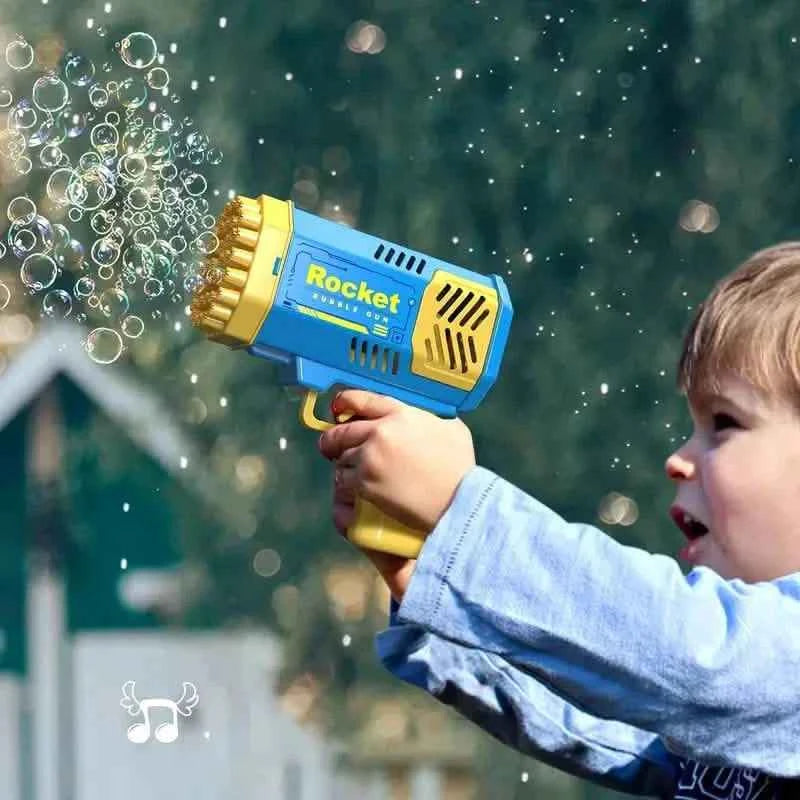 Portable Handheld Automatic Electric 40 Holes Rocket Launcher Bubble Gun with LED Light