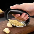 Premium Stainless Steel Garlic Rocker Press - Compact, Durable, and Rust-Resistant Kitchen Gadget