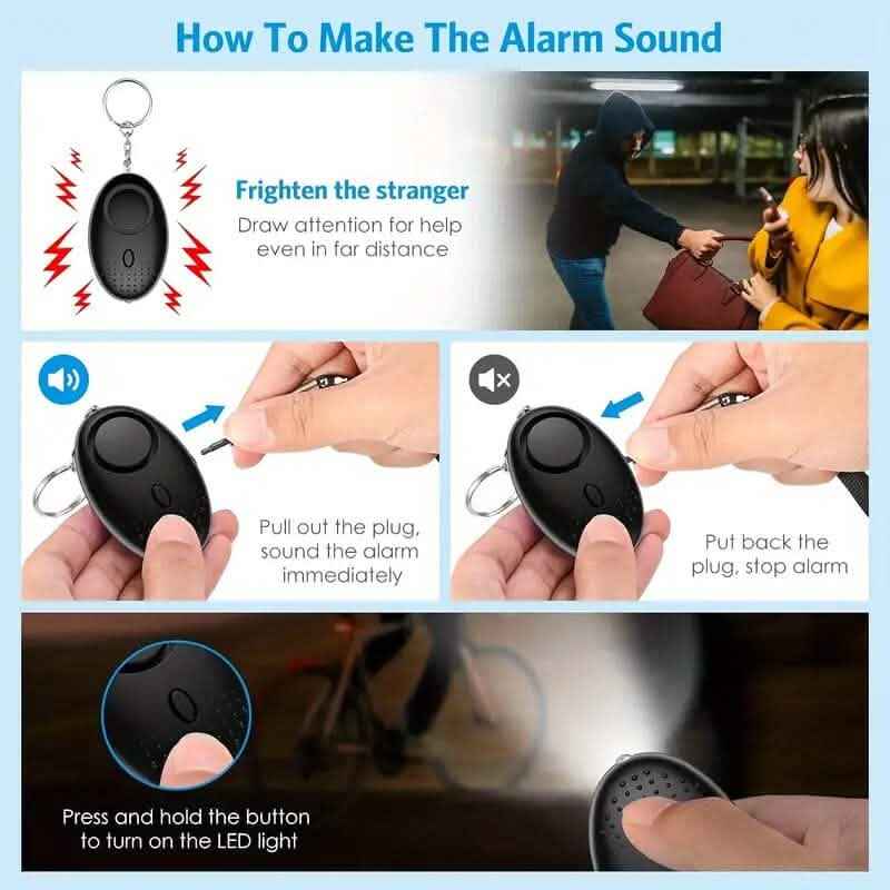 9-Piece: Protection Safety Keychain Set
