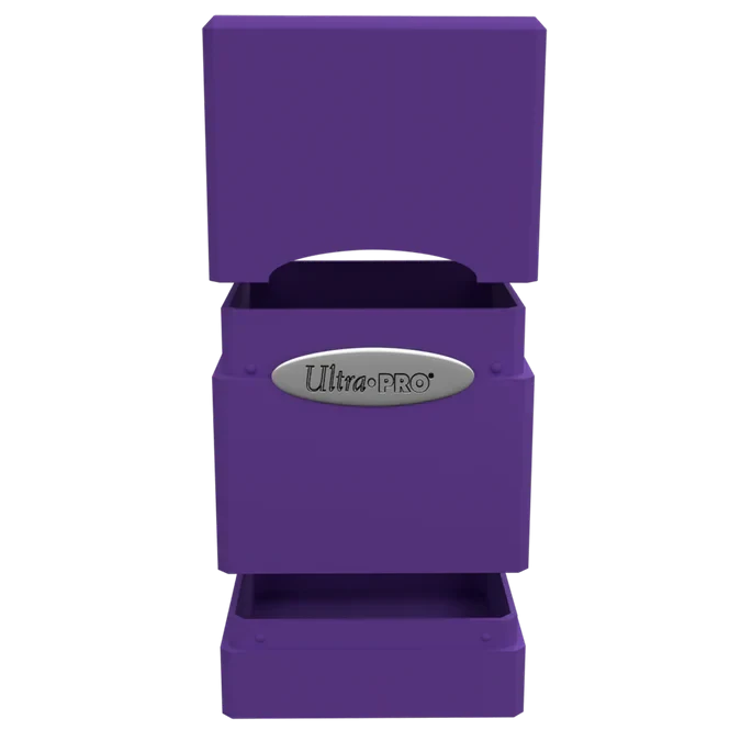Classic Satin Tower Deck Box (Purple)