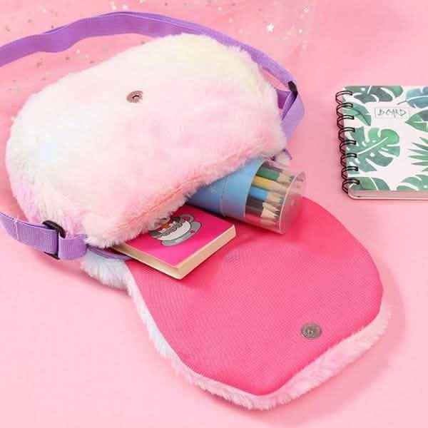 Rainbow Unicorn Plush Shoulder Bag