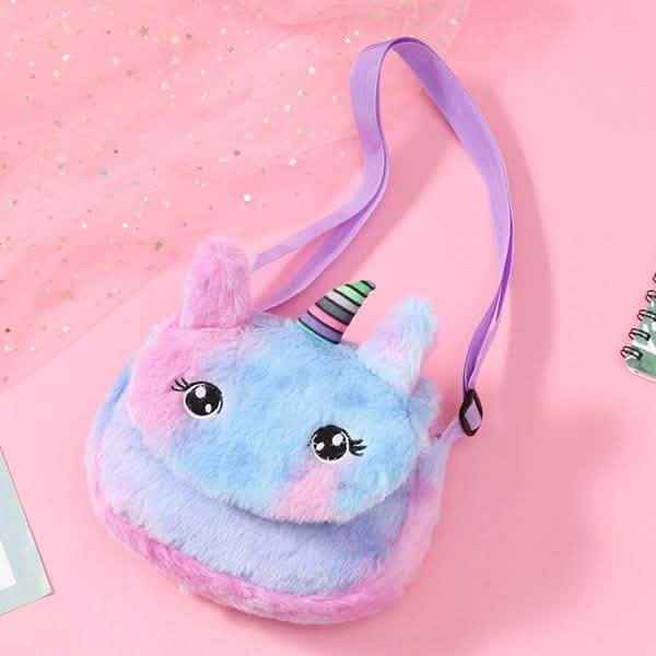 Rainbow Unicorn Plush Shoulder Bag