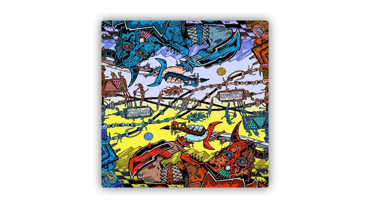 Red vs. Blue Umbilical Brambles 2 Player Cloth Playmat